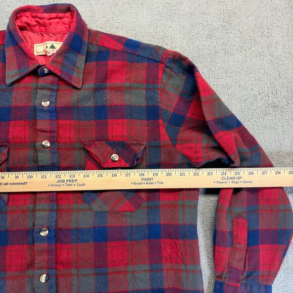 VTG Ruggedwear by b.o.g Men's Medium Flannel Shirt Red Plaid Medium Lumberjack - Picture 7 of 8